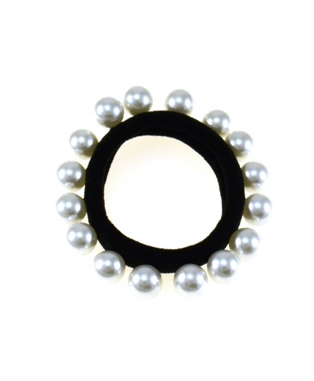 Perełkowa gumka do włosów