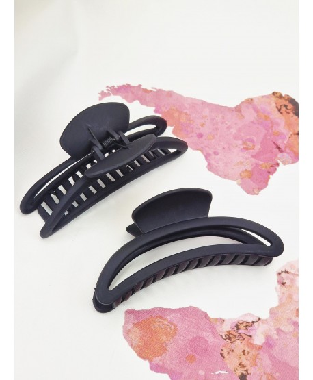 Spinka klamra szczęka czarna matowa podłużna