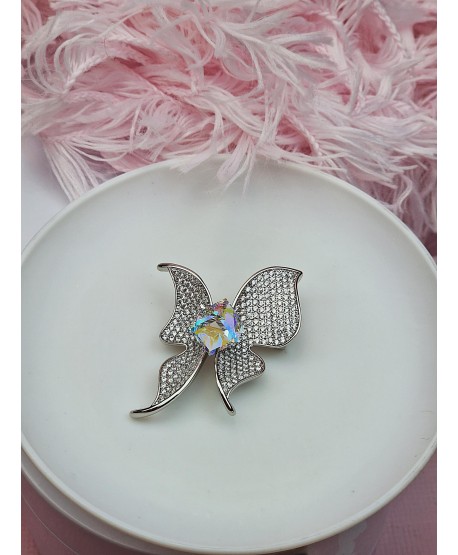 Broszka motyl stal chirurgiczna