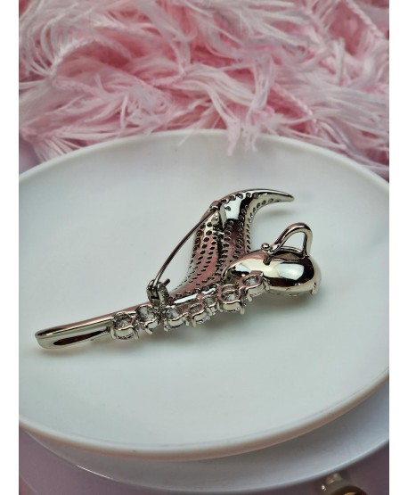 Broszka kwiat stal chirurgiczna