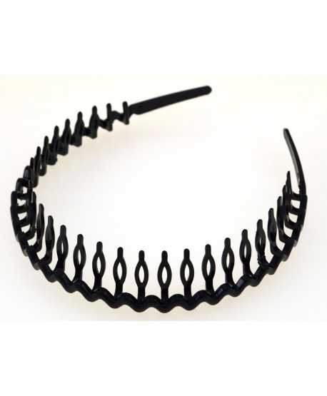Opaska do włosów  z grzebieniem, czarna