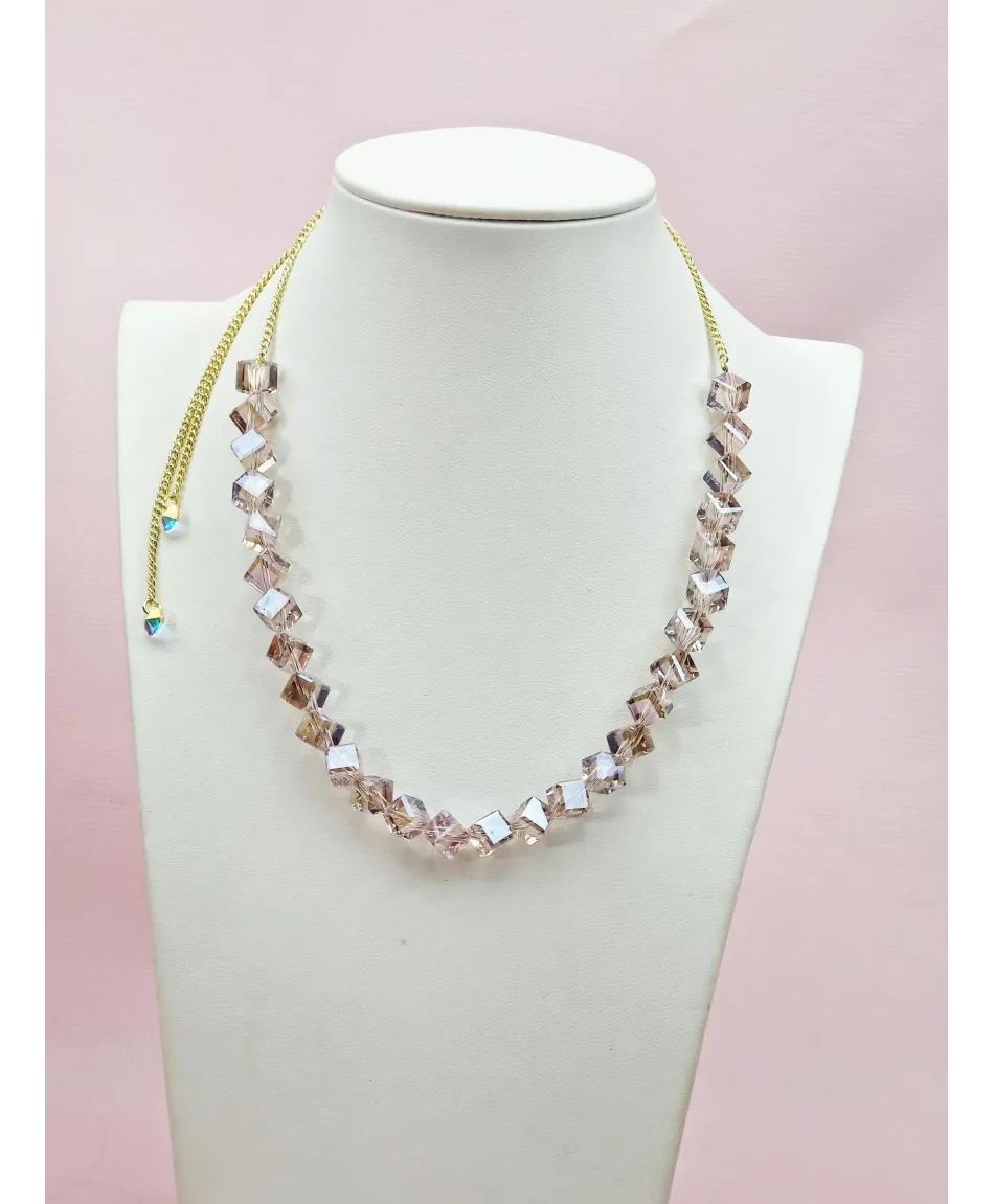 Naszyjnik stal choker z kryształkami- kolory Naszyjnik stal choker z kryształkami- kolory