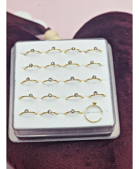 Kolczyki do nosa stal kółeczka z cyrkonią