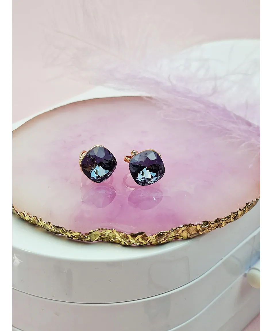 Klipsy z klasyczną cyrkonią- kolory