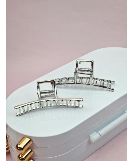 Spinka klamra szczęka srebrna metalowa