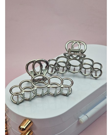 Spinka klamra szczęka srebrna metalowa