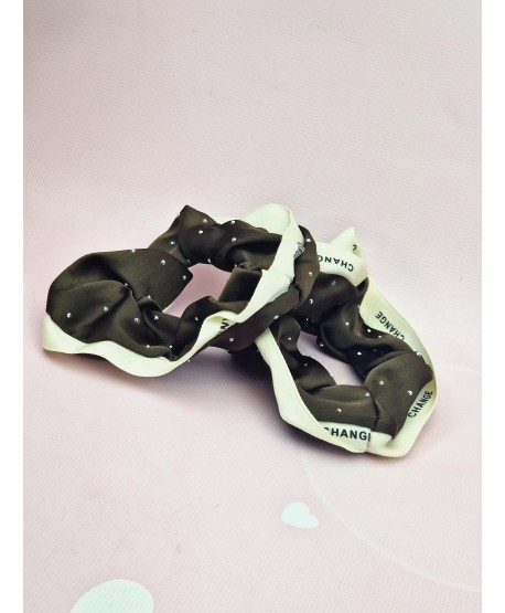 Gumki satynowe scrunchies z cyrkoniami- kolory