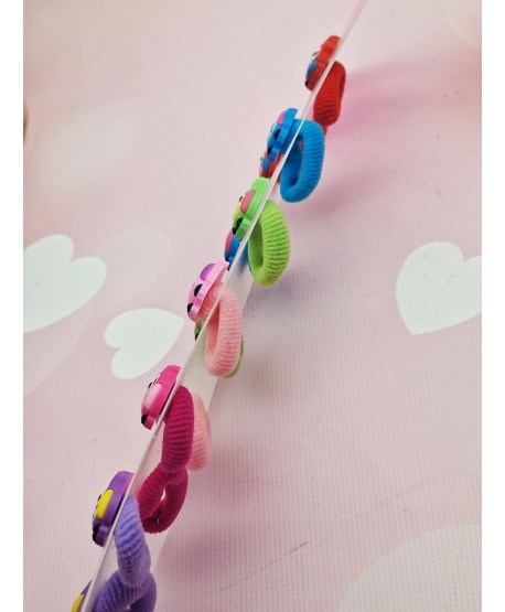 Gumeczki do włosów z kolorowymi sowami szt