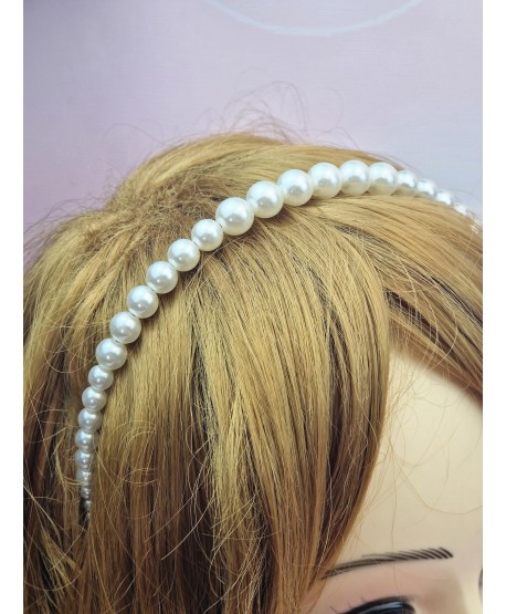 Opaska ozdobna stopniowane perełki