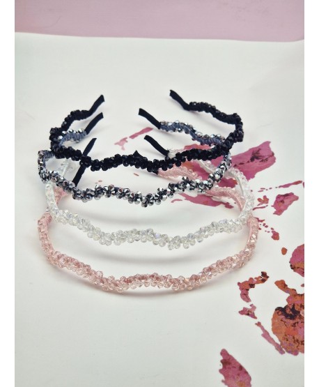 Opaska ozdobna z drobnych kryształków- kolory