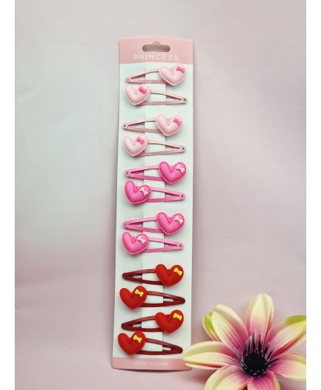 Spineczki do włosów dziewczęce -serduszka 2 szt