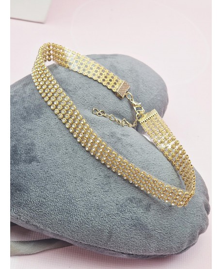 Złoty choker- 4 rzędy