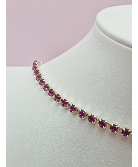 Delikatny różowy choker