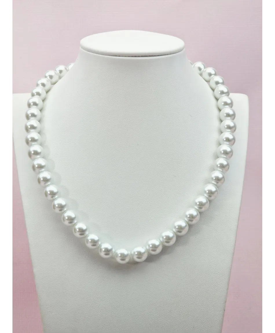 Naszyjnik z perełkami- 1 cm -  kolory