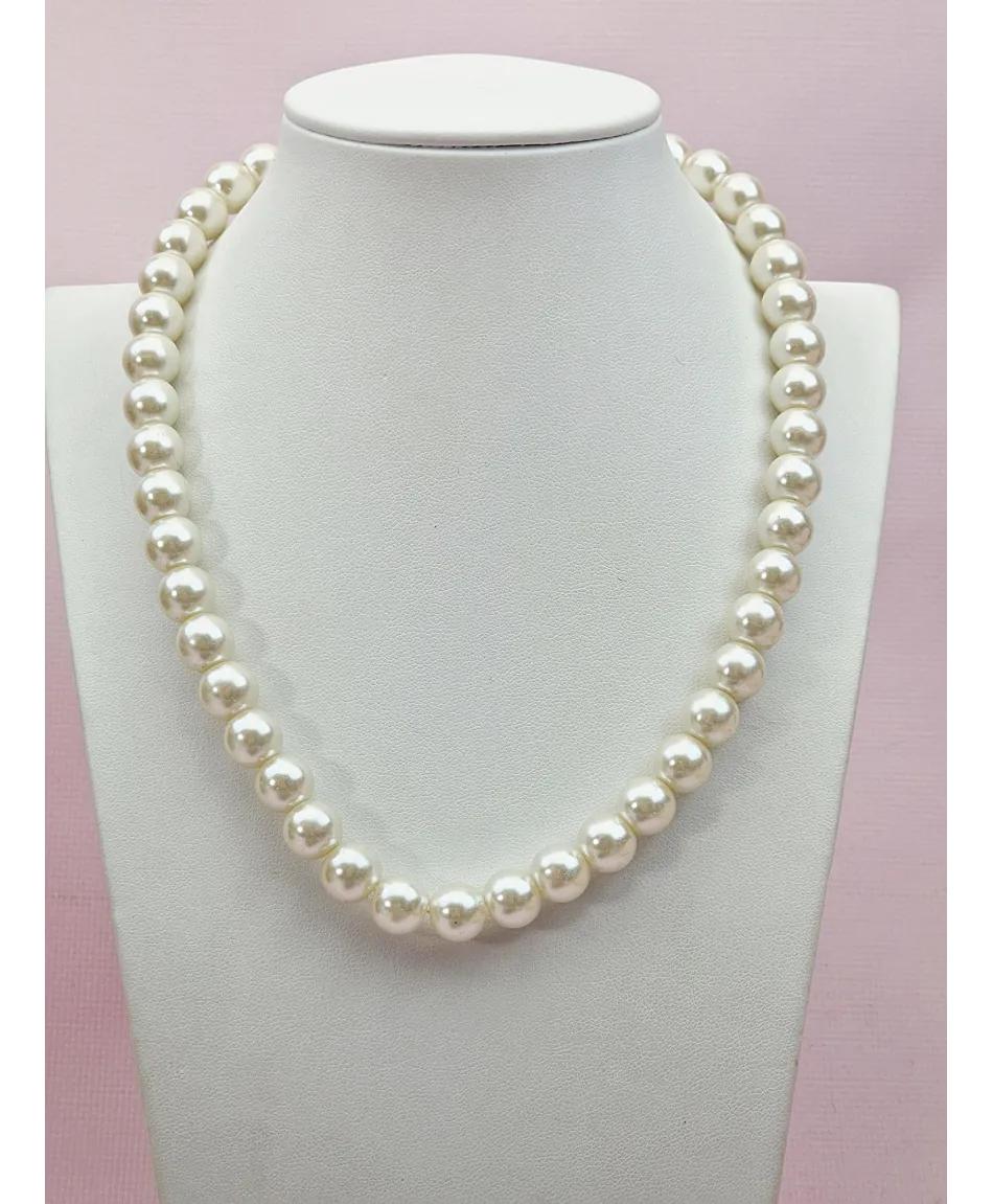 Naszyjnik z perełkami- 1 cm -  kolory