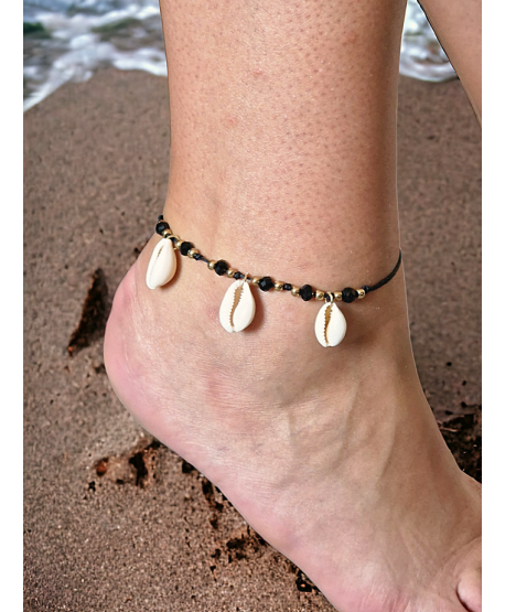 Bransoletki na kostkę z muszelek