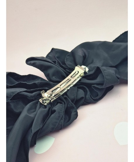 Spinka automatyczna duża czarna kokarda