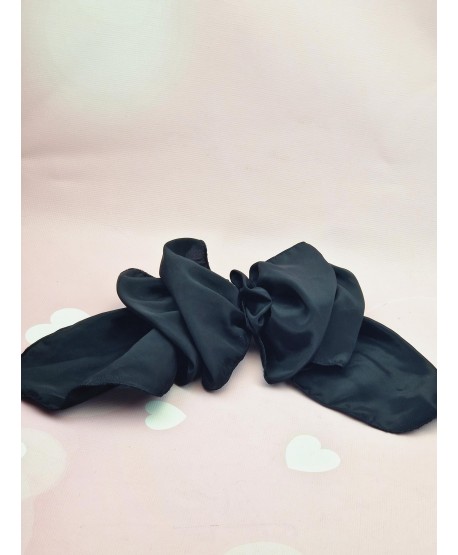 Spinka automatyczna duża czarna kokarda