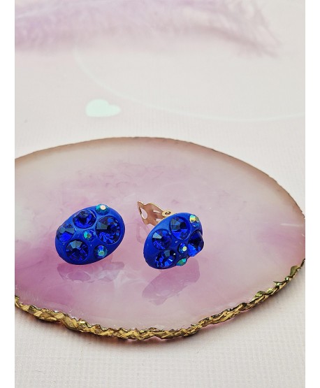 Klipsy błyszczące kolorowe kryształki