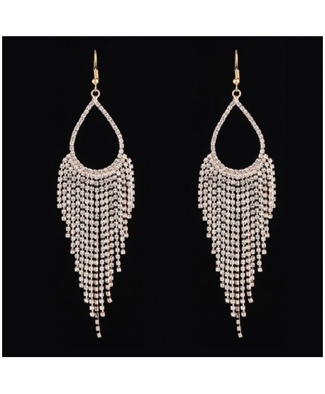 Kolczyki złote dżetowe stopniowane na łezce