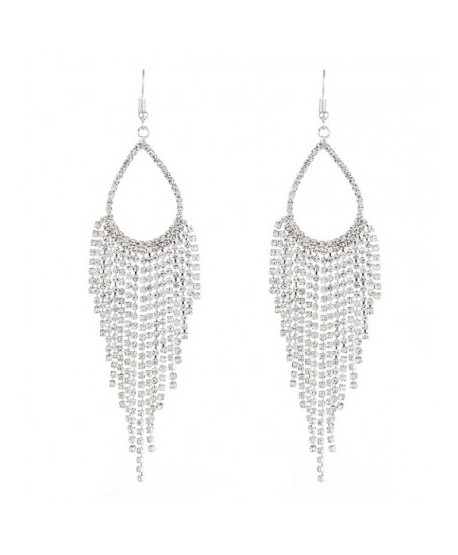 Kolczyki srebrne dżetowe stopniowane na łezce