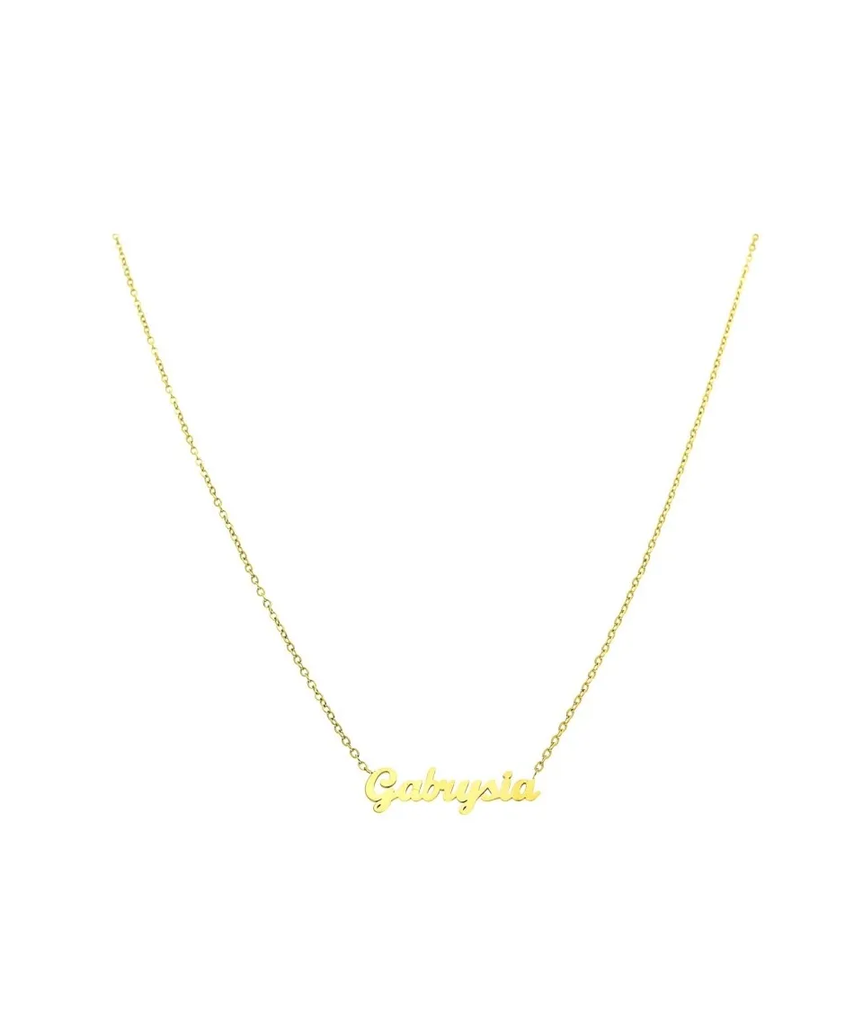 Naszyjnik stal z imieniem Gabrysia