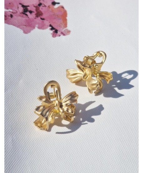 Spinki klamerki do włosów mini złote wzory