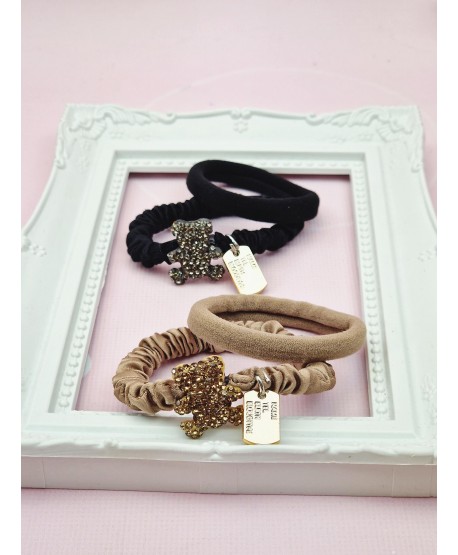 Komplet ozdobnych gumeczek do włosów z misiami