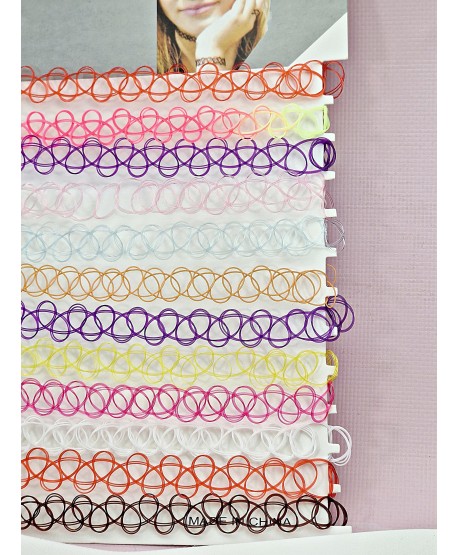 Choker żyłkowy- kolory