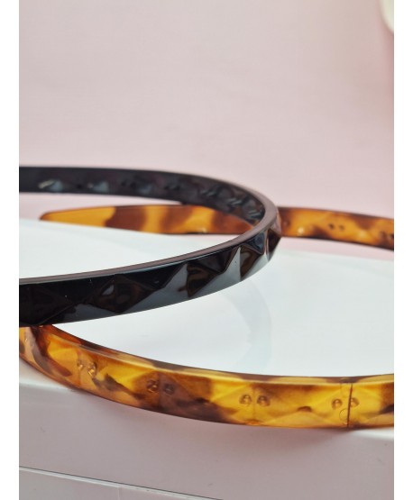 Opaska z ząbkami czarna lub brązowa