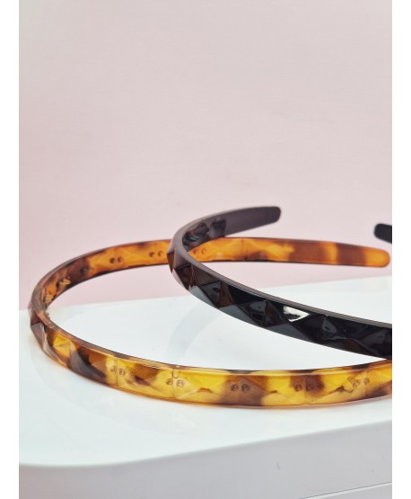 Opaska z ząbkami czarna lub brązowa