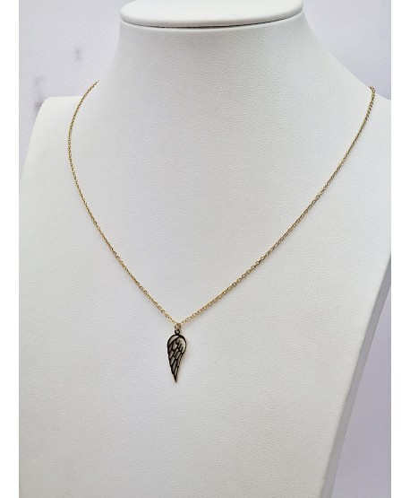 Naszyjnik celebrytka stal ze skrzydełkiem