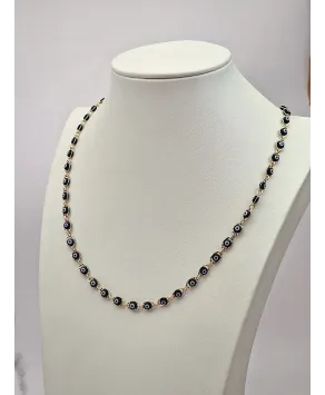 Naszyjnik celebrytka stal z czarnym okiem Proroka