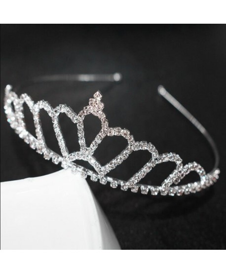 Korona diadem srebrna delikatna