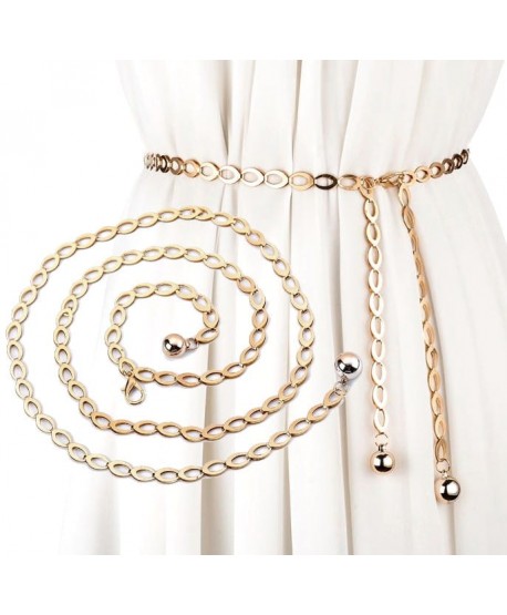 Pasek biżuteryjny ze złotych ogniw