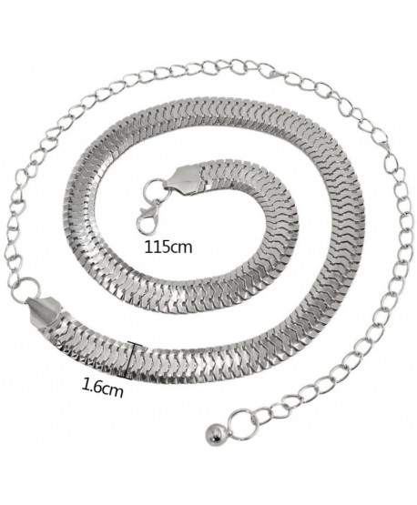 Pasek biżuteryjny łańcuszkowy srebrny