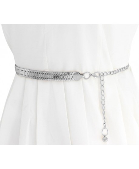 Pasek biżuteryjny łańcuszkowy srebrny