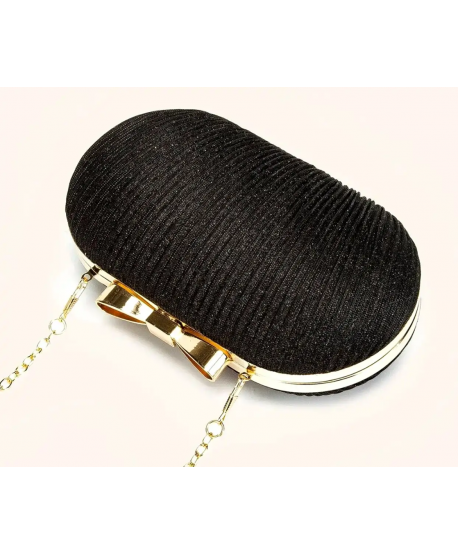 Torebka puzderko z brokatem czarna