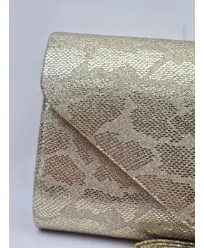 Torebka kopertówka przecierana ze wzorem złota