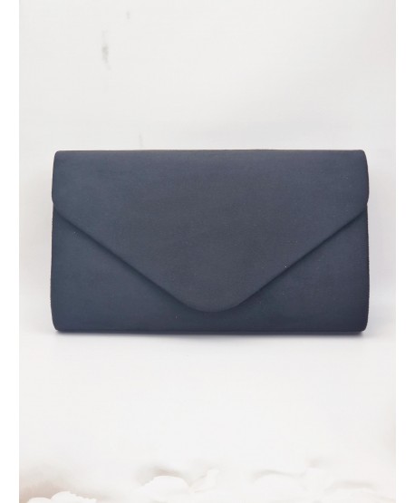 Torebka kopertówka zamszowa czarna