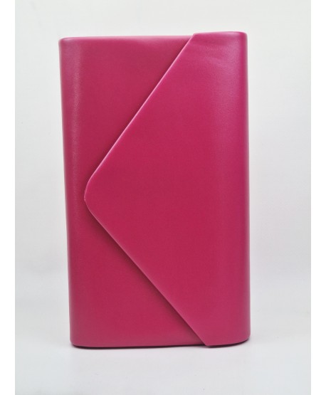 Torebka kopertówka malinowa matowa ekoskóra