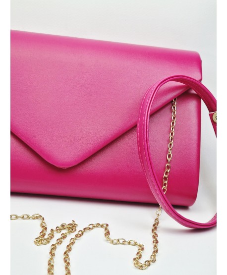 Torebka kopertówka malinowa matowa ekoskóra