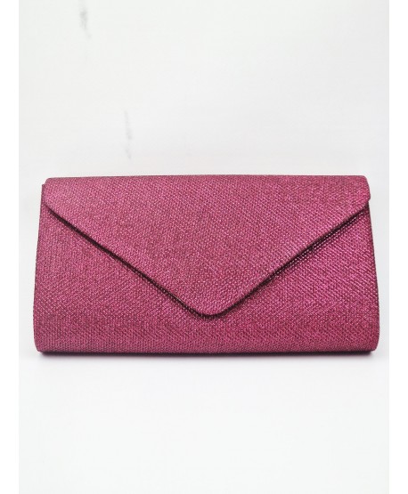 Torebka kopertówka fuksja brokatowa