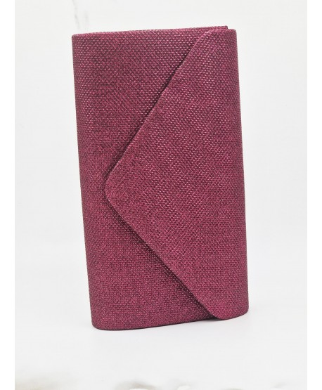 Torebka kopertówka fuksja brokatowa