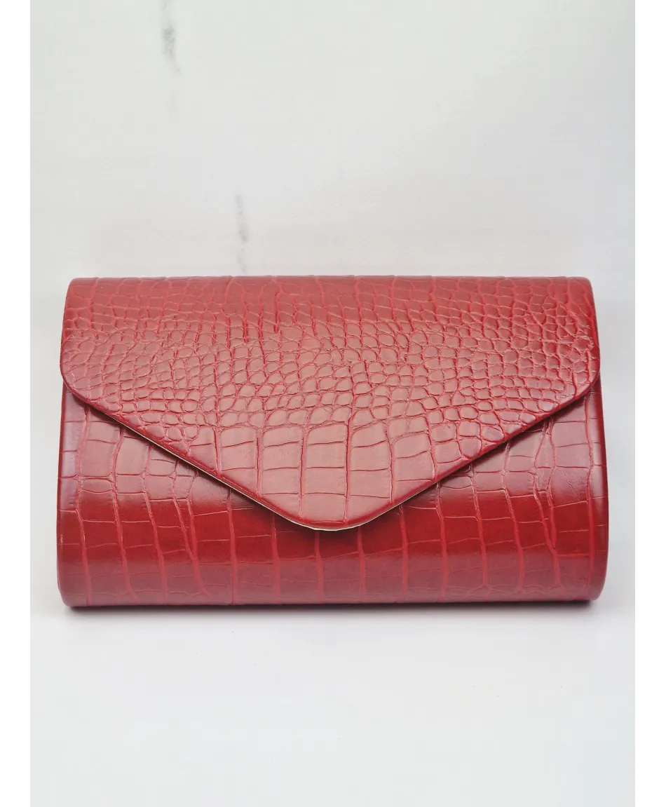 Torebki kopertówki ekoskóra wężowe czarna czerwona