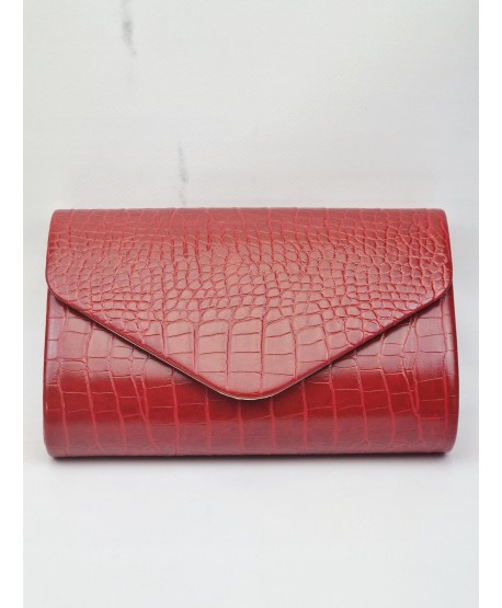 Torebki kopertówki ekoskóra wężowe czarna czerwona