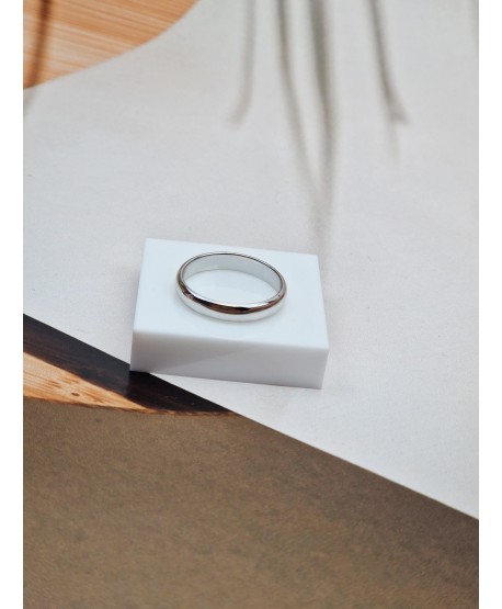 Pierścionek obrączka stal srebrna klasyczna