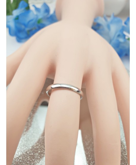 Pierścionek obrączka stal srebrny