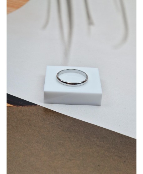 Pierścionek obrączka stal srebrna cieniutka