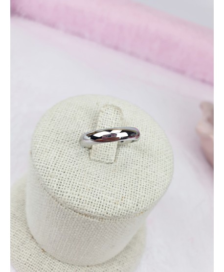 Pierścionek obrączka gładka srebrna stal